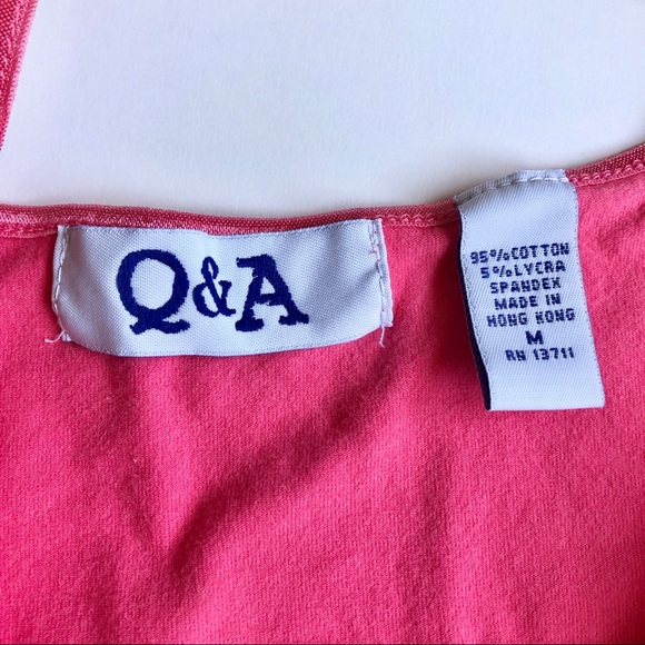 Q & A Tank Top Cropped Medium Pink Juniors - Picture 3 of 14